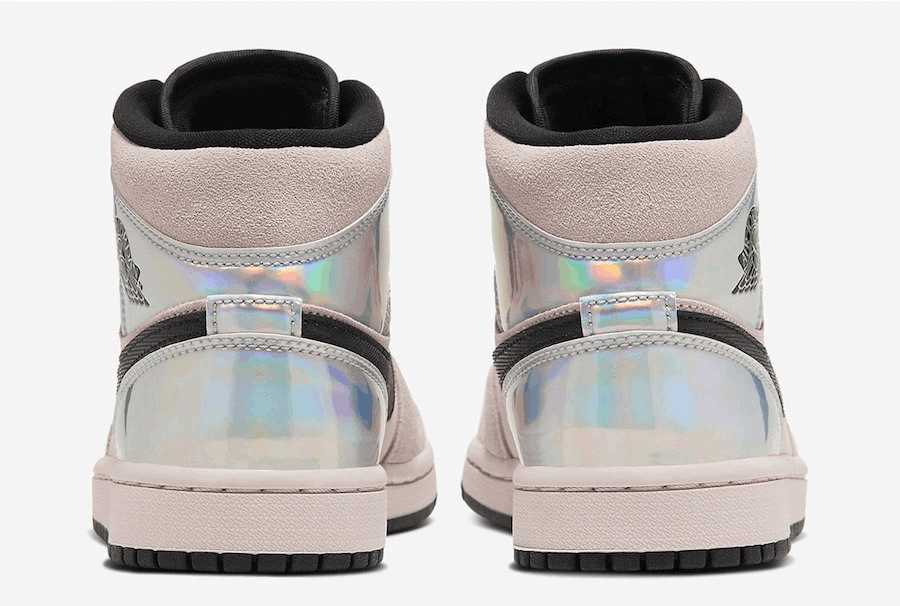 Iridescent Heels Shine on this Air Jordan 1 Mid