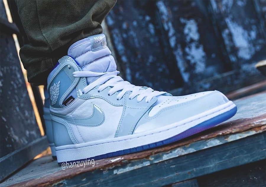 Air Jordan 1 High Zoom Racer Blue CK6637-104 Release Date On Feet