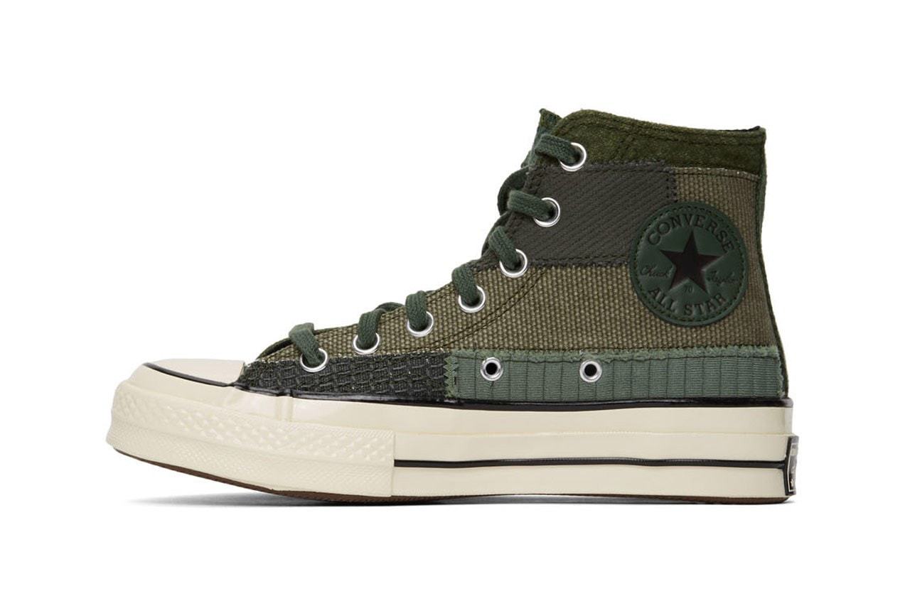 Converse Patchwork Chuck 70 High Sneakers Green Off-White
