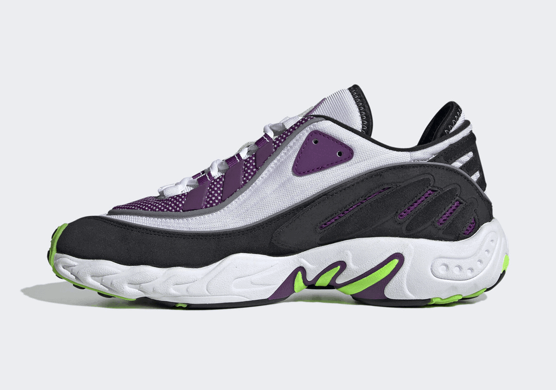 Purple and Solar Green paint the adidas EQT Solution