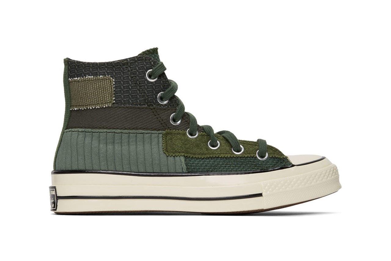 Converse Patchwork Chuck 70 High Sneakers Green Off-White