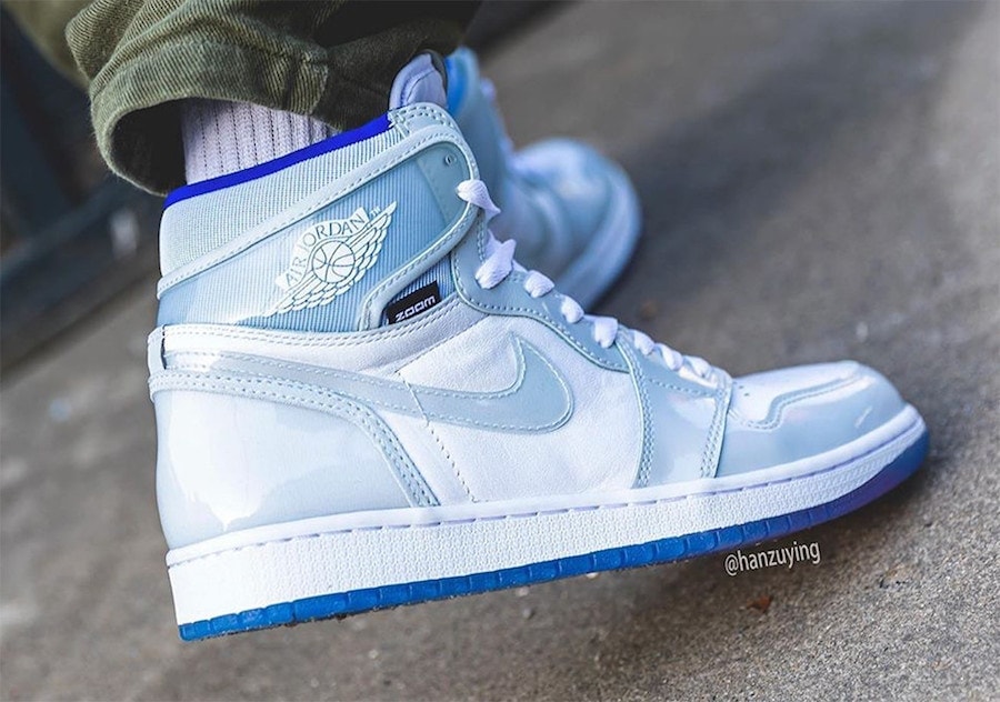 Air Jordan 1 High Zoom Racer Blue CK6637-104 Release Date On Feet
