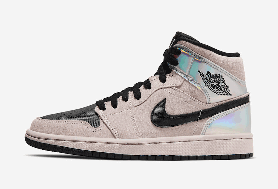 Iridescent Heels Shine on this Air Jordan 1 Mid