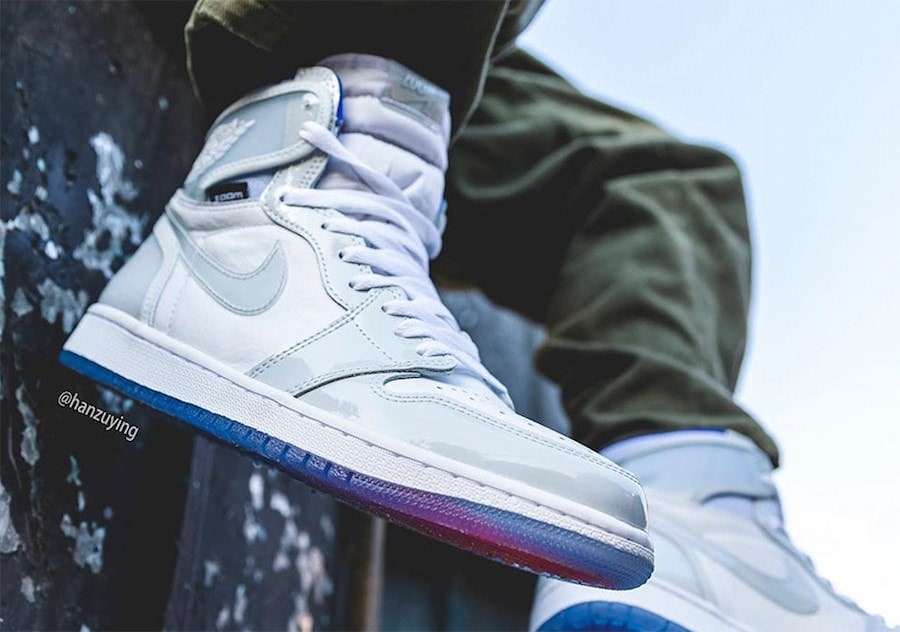 Air Jordan 1 High Zoom Racer Blue CK6637-104 Release Date On Feet