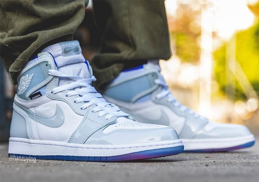 Air Jordan 1 High Zoom Racer Blue CK6637-104 Release Date On Feet