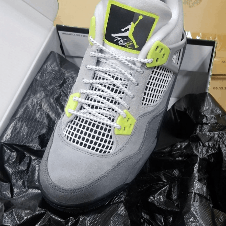 In Hand Look at the Air Max 95 Inspired Air Jordan 4 SE “Neon”