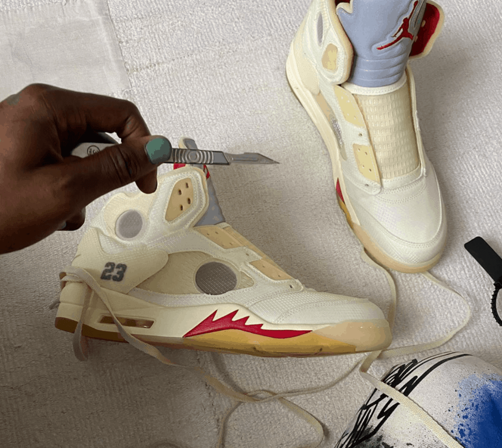 How to Buy the Off-White x Air Jordan 5 “Sail” Collection