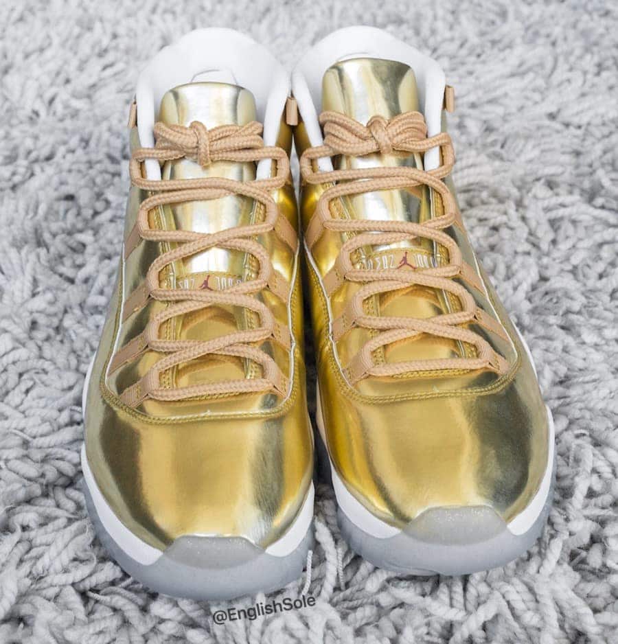 A Better Look at the Metallic Gold Air Jordan 11 OVO Sample