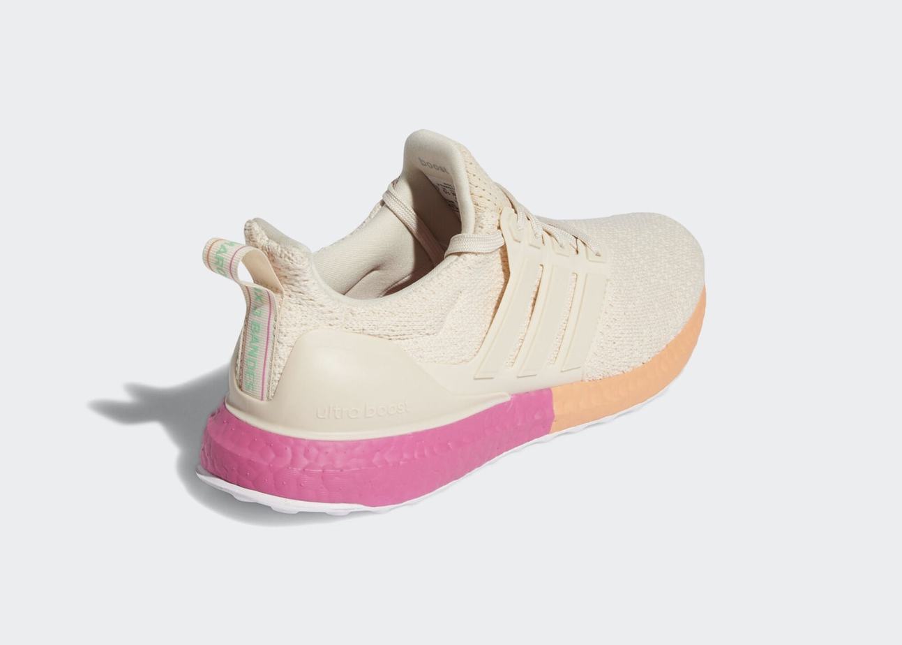 Pink and Orange Share Time on an adidas Ultra Boost DNA