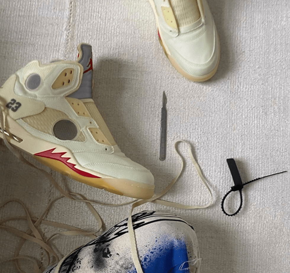 How to Buy the Off-White x Air Jordan 5 “Sail” Collection