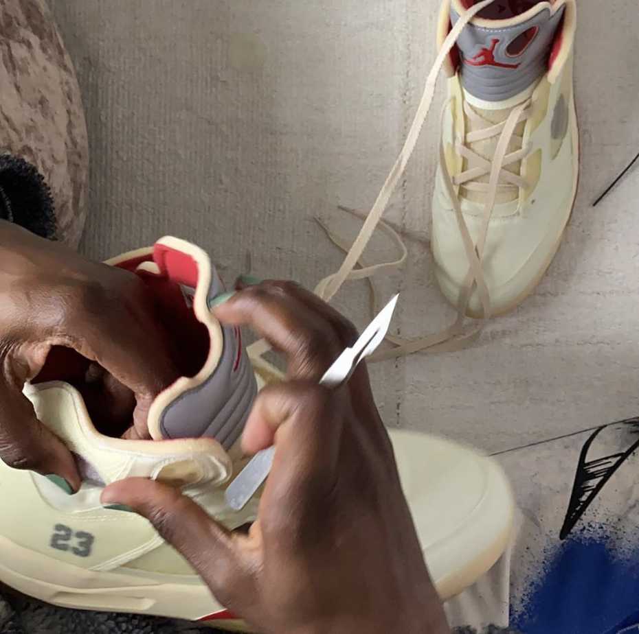 How to Buy the Off-White x Air Jordan 5 “Sail” Collection