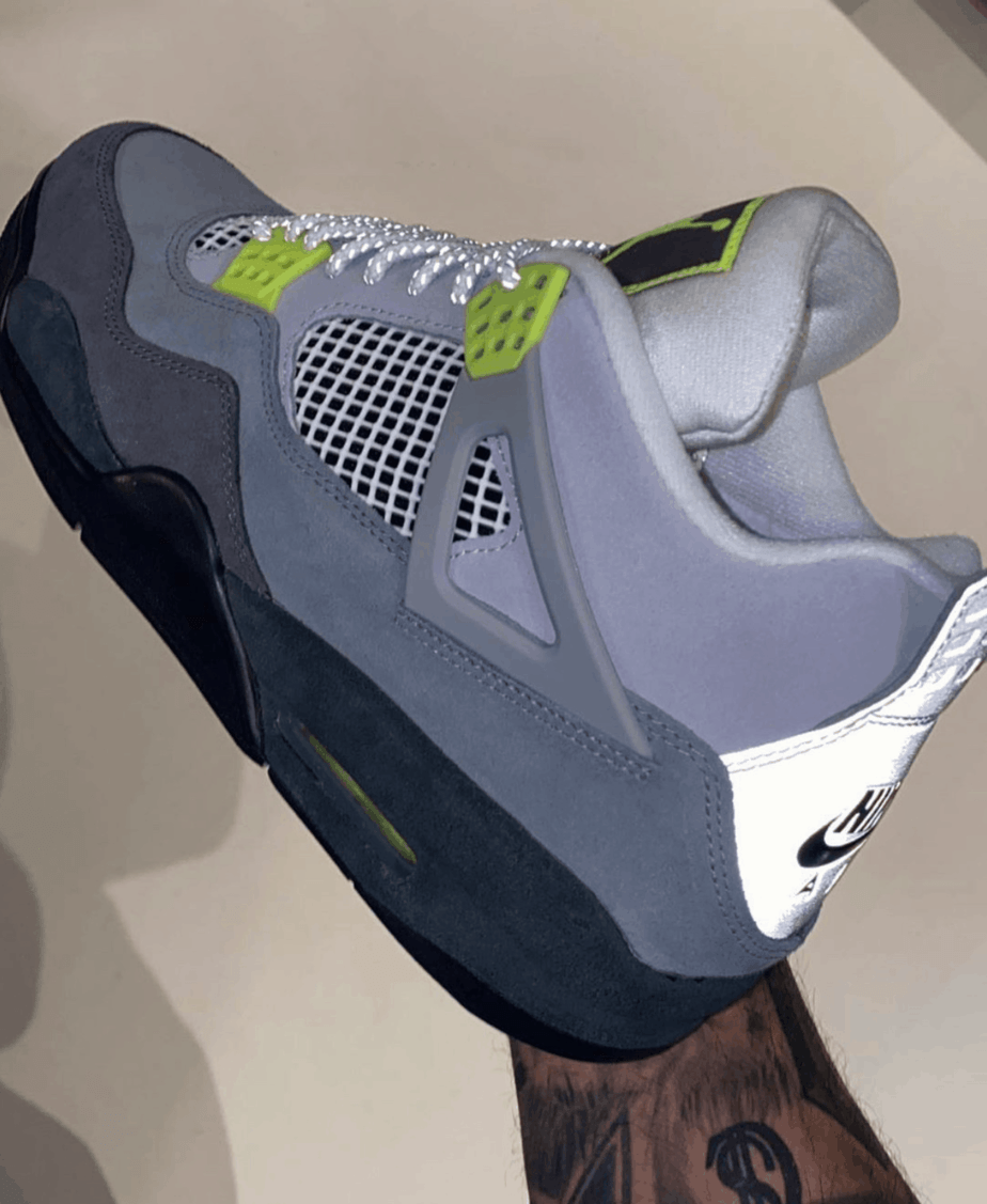 In Hand Look at the Air Max 95 Inspired Air Jordan 4 SE “Neon”