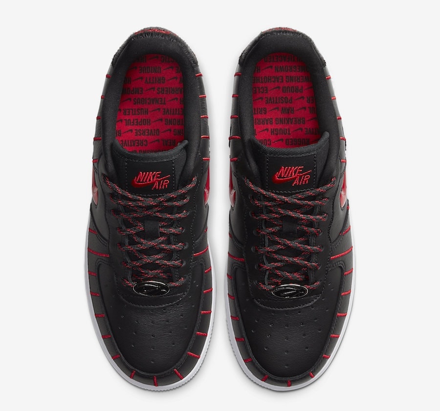 Nike Air Force 1 Jewel Chicago Black University Red CU6359-001