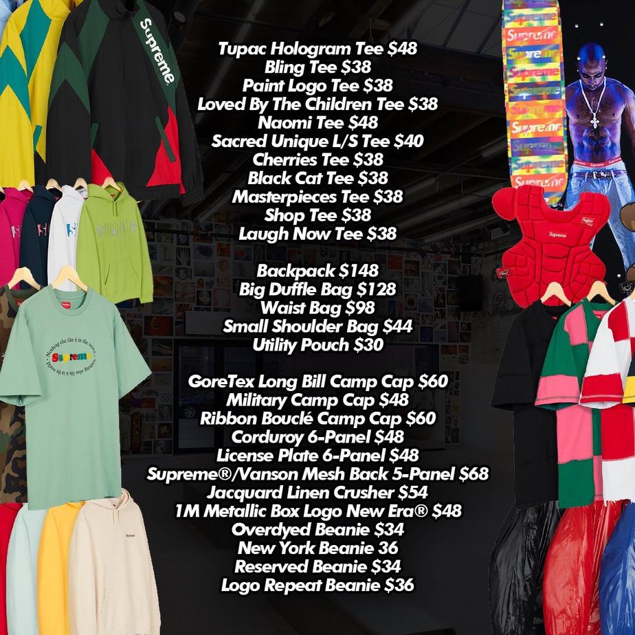 Supreme SS20 Week 1 Droplist