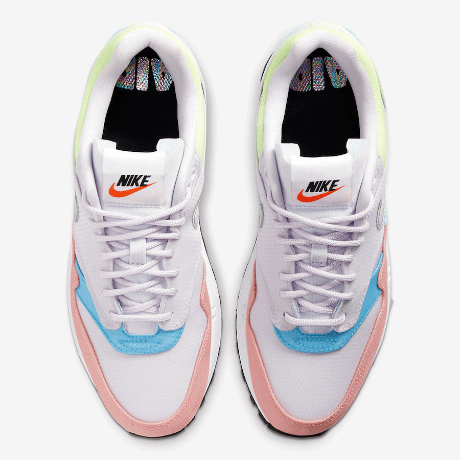 Nike Air Max 1 with Iridescent Swoosh and Pastel Overlays
