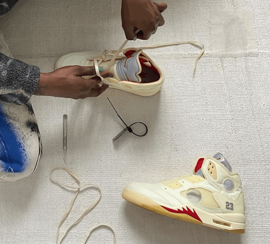 How to Buy the Off-White x Air Jordan 5 “Sail” Collection