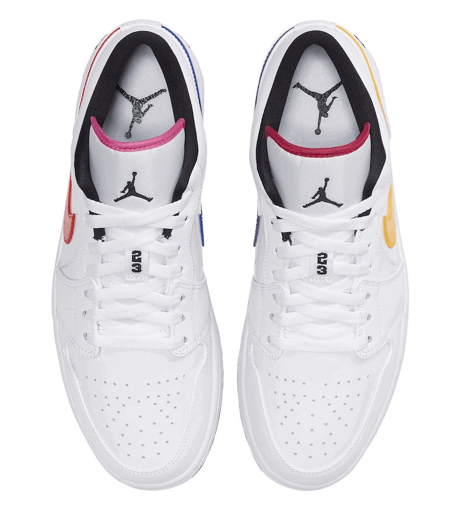 Multicolored Swooshes Shine on this Air Jordan 1 Low