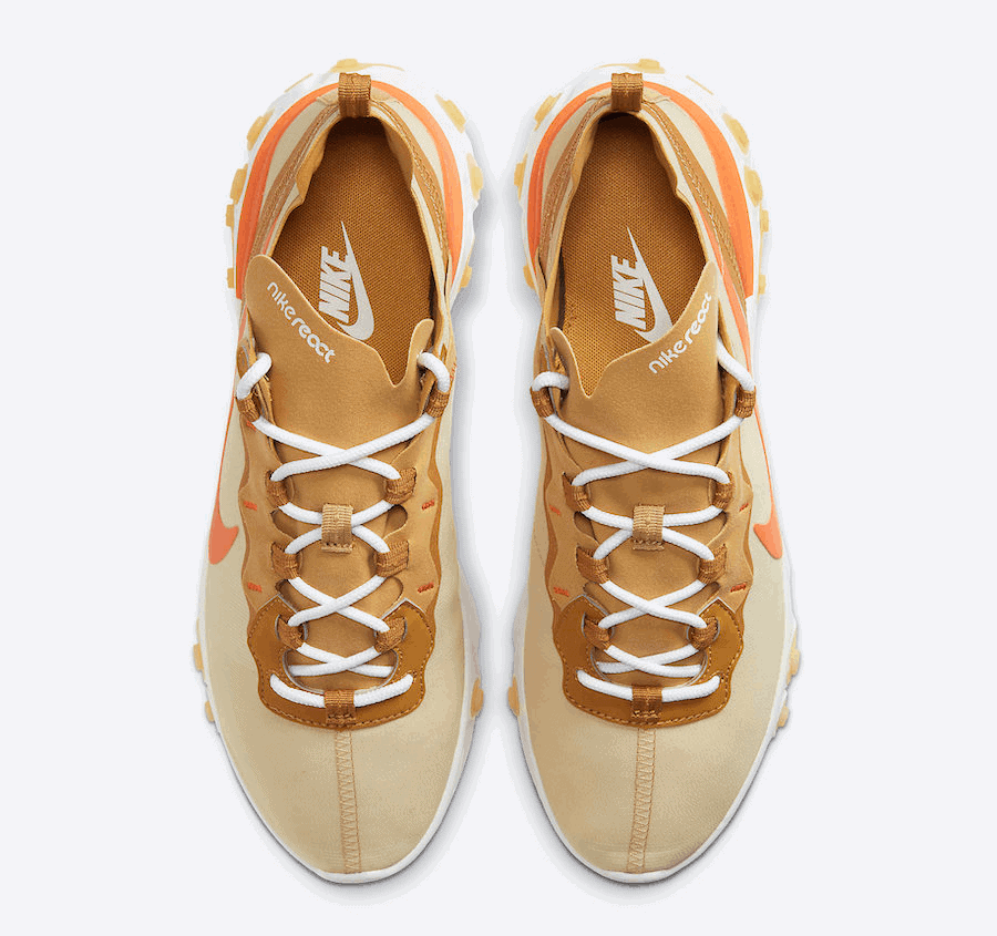 Nike Pairs the React Element 55 with Team Gold and Bright Orange