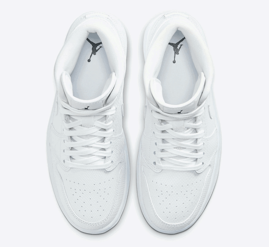 Air Jordan 1 Mid White Snakeskin