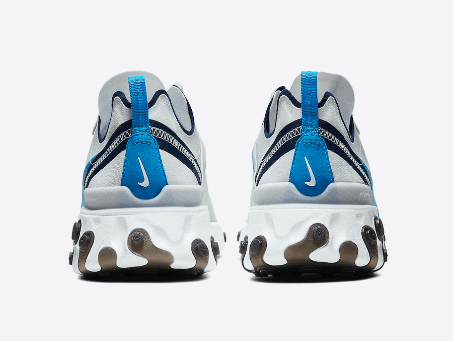This Nike React Element 55 Showcases Vast Grey and Clear Blue