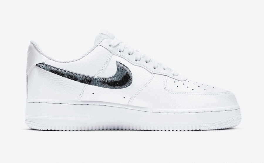 Nike Air Force 1 Features Blue Snakeskin and Pony Hair Swooshes