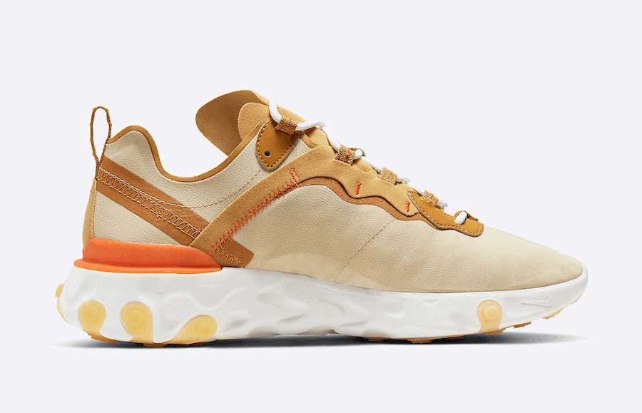 Nike Pairs the React Element 55 with Team Gold and Bright Orange