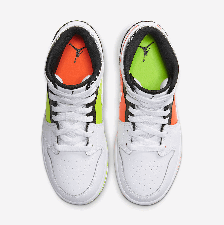 A Neon Air Jordan 1 Mid for the Kids