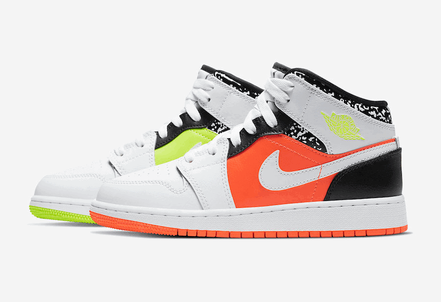 A Neon Air Jordan 1 Mid for the Kids
