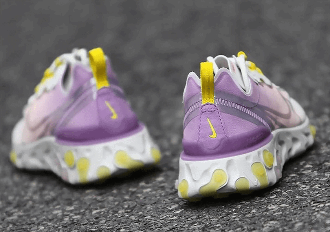 Nike Gives the React Element 55 a Gradient Purple and Yellow Color Scheme