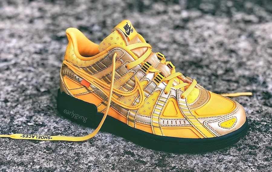 Off-White X Nike Air Rubber Dunk University Gold