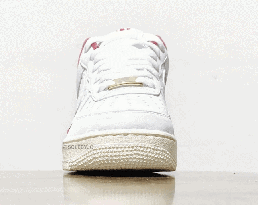 Kith Nike Air Force 1 White University Red Metallic Gold