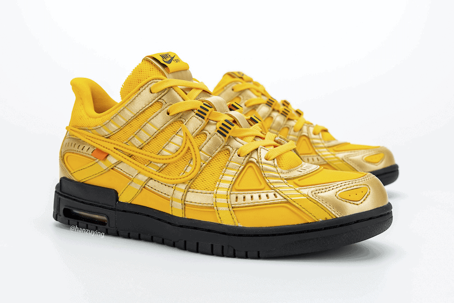 Off-White x Nike Air Rubber Dunk "University Gold"