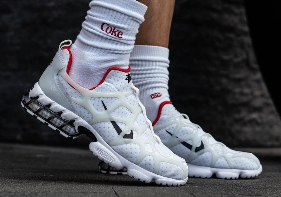 Stussy Nike Air Zoom Spiridon Kk White Habanero Red CJ9918-100 Release Date On Feet