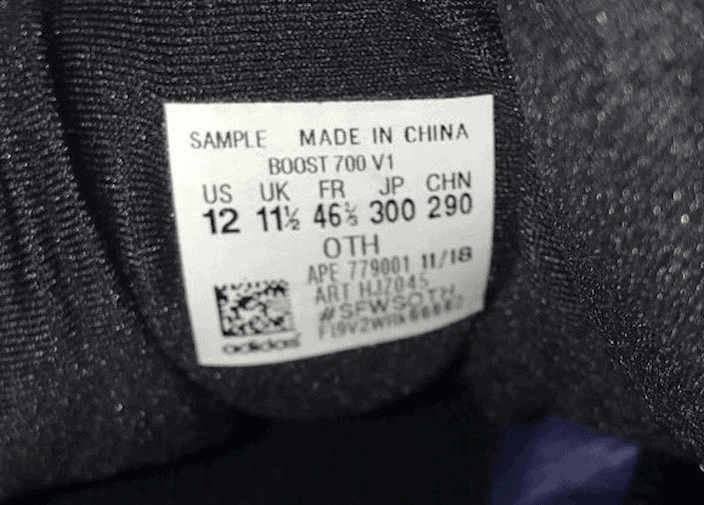 An adidas Yeezy 700 MNVN Sample Just Surfaced in Navy/Purple