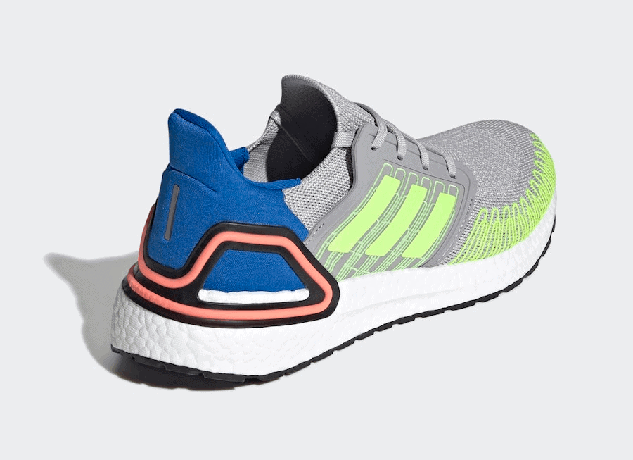 Check out this adidas Ultra Boost 20 in Signal Green and Glory Blue