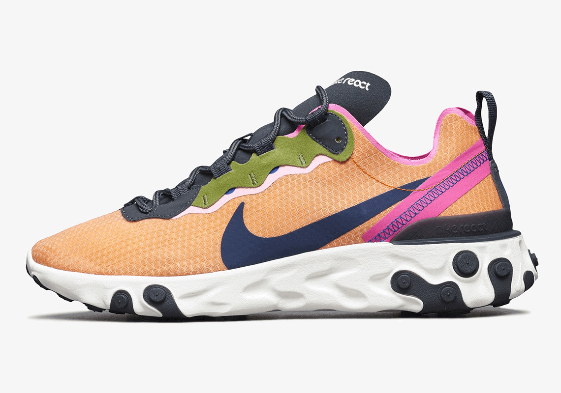 Magma Orange Settles onto the Nike React Element 55
