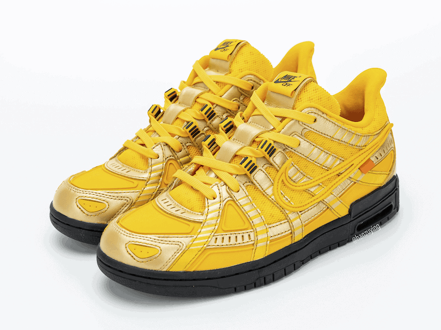 Off-White X Nike Air Rubber Dunk “university Gold”