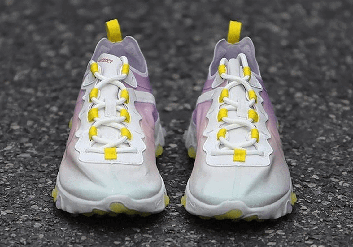 Nike Gives the React Element 55 a Gradient Purple and Yellow Color Scheme