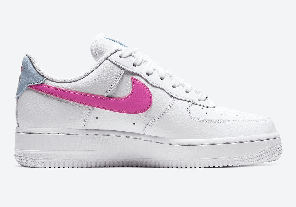 This Nike Air Force 1 Low Features Fire Pink Swooshes