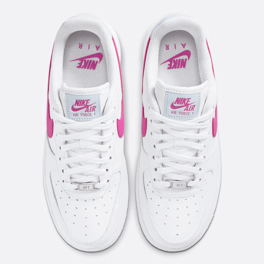 This Nike Air Force 1 Low Features Fire Pink Swooshes