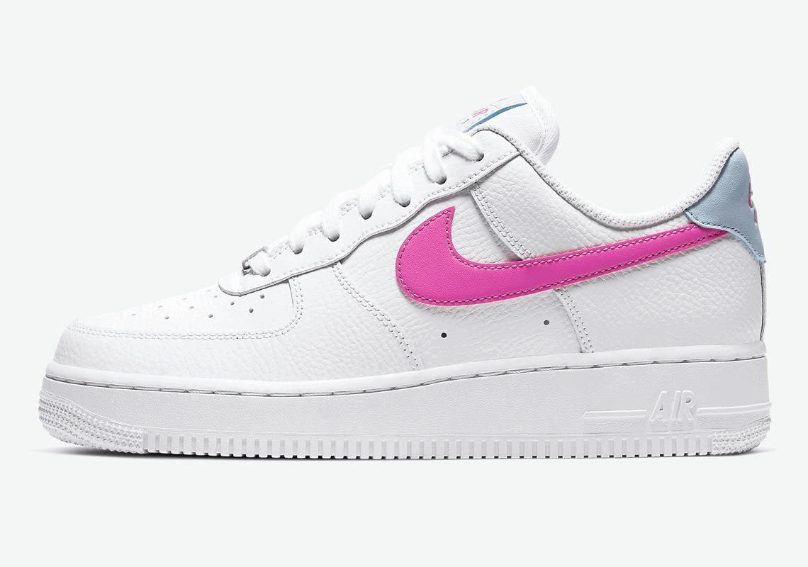 This Nike Air Force 1 Low Features Fire Pink Swooshes