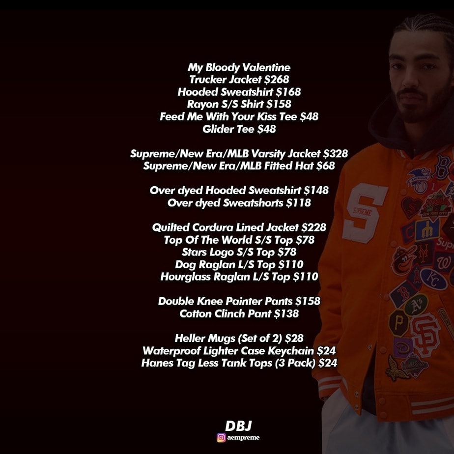 Supreme SS20 Week 9 Droplist