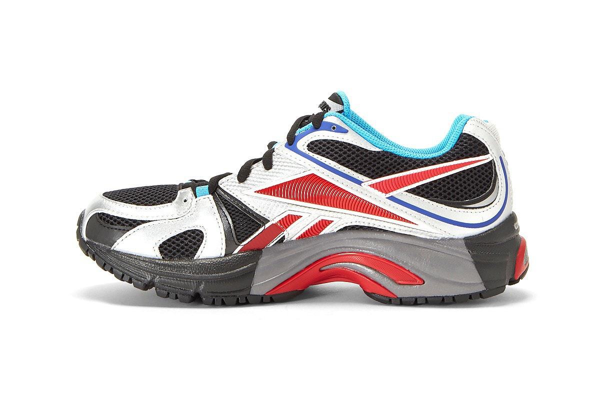 Vetements Reebok Spike Runner Red Blue Silver Details