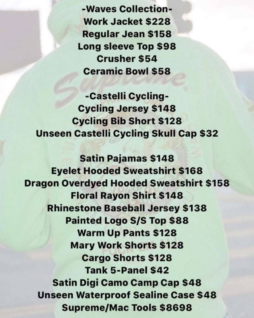 Supreme Ss20 Week 14