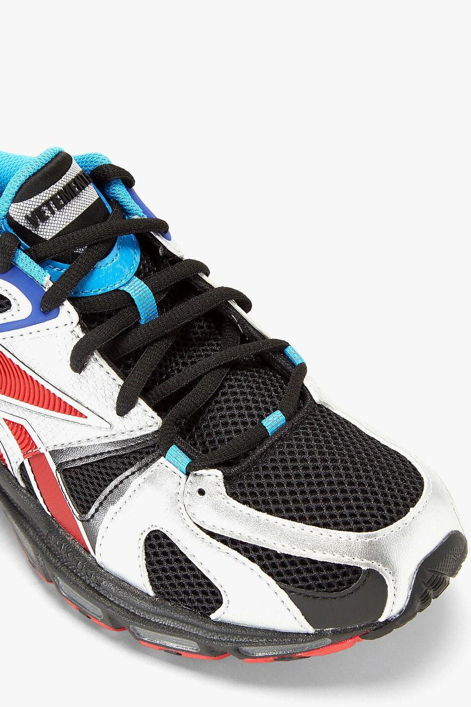 Vetements Reebok Spike Runner Red Blue Silver Details