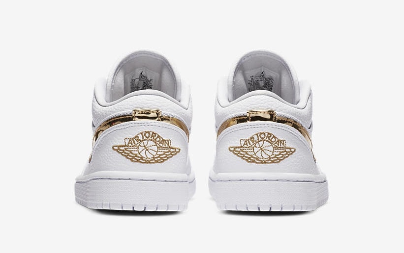 Official Look at the White/Metallic Gold Air Jordan 1 Low