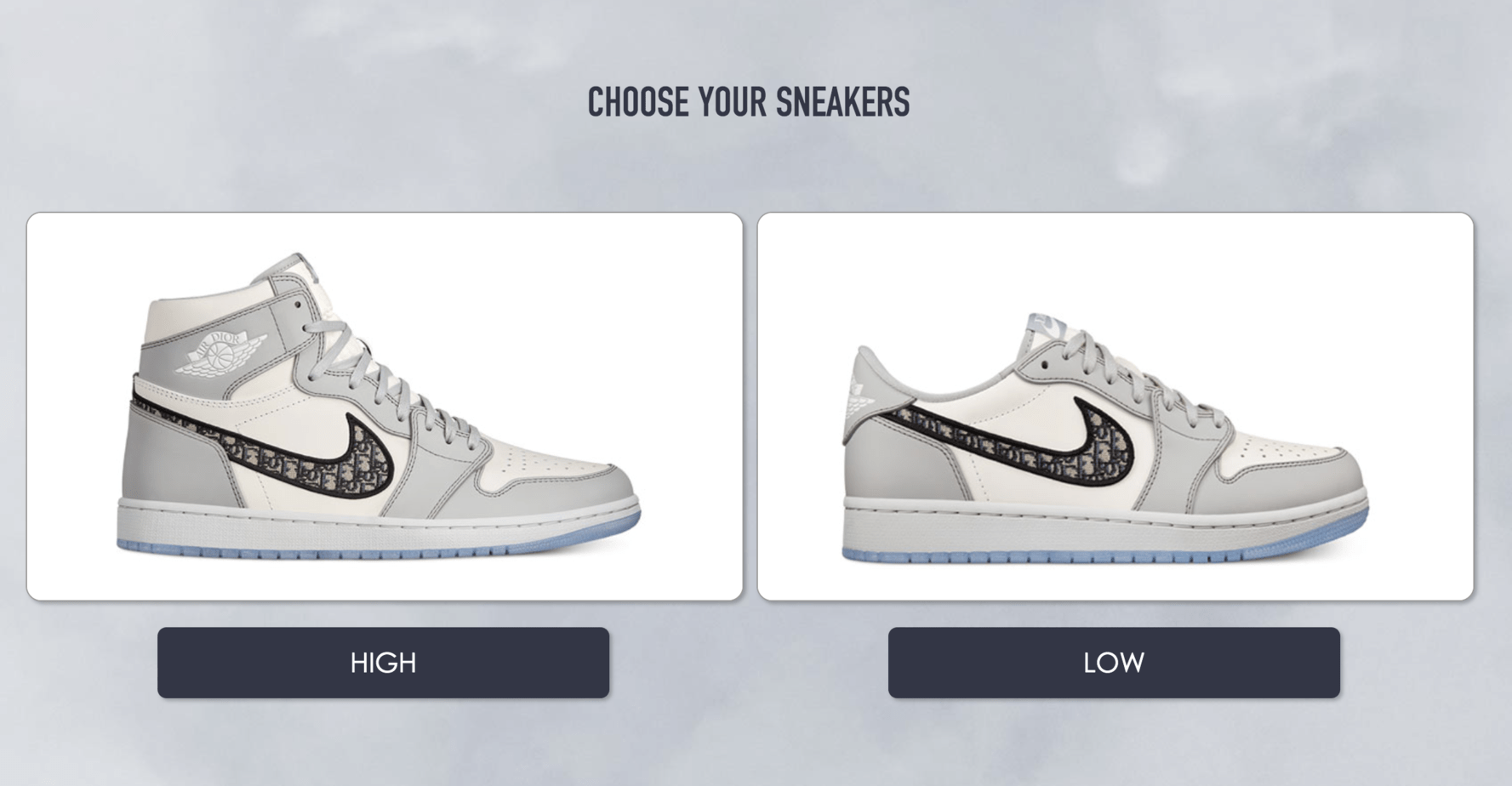 Dior X Air Jordan 1 Lottery