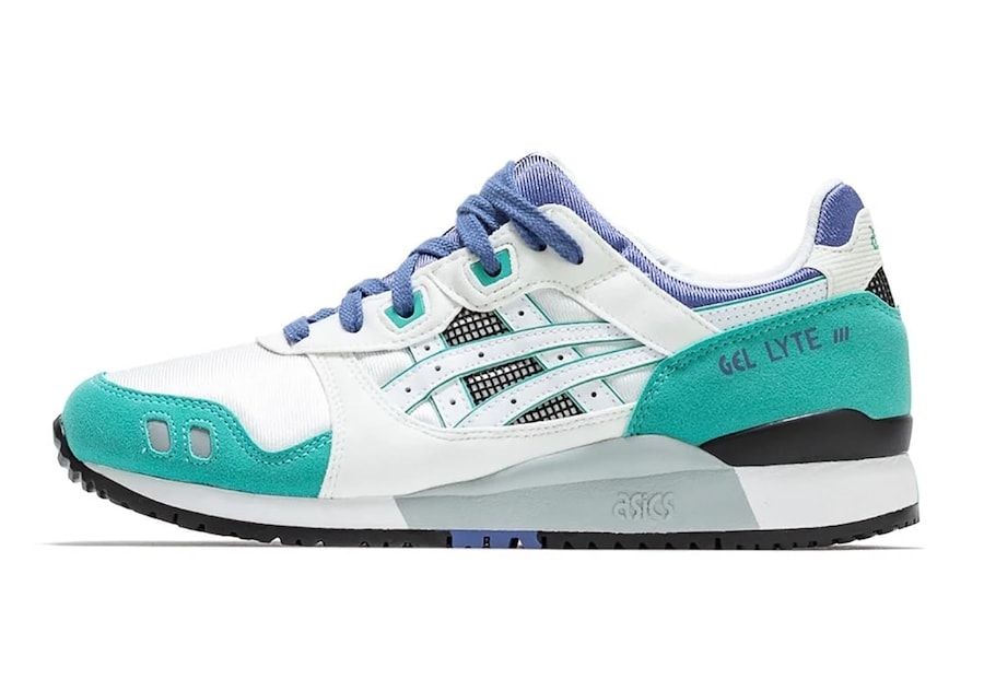 ASICS Gel Lyte Iii White Teal Blue 30th Anniversary