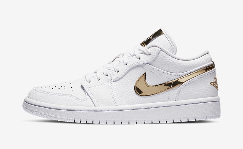 Official Look at the White/Metallic Gold Air Jordan 1 Low