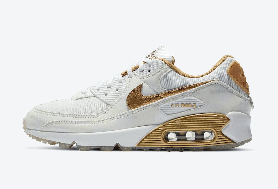 Gold Highlights the Nike Air Max 90 "Worldwide"